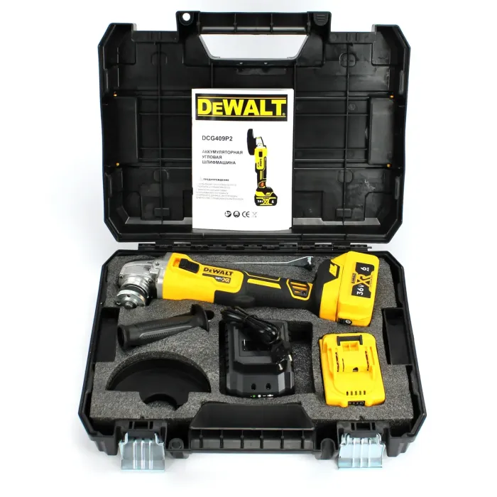Акумуляторна болгарка DeWalt DCG409P2 (36V, 6AH) з регулятором, АКБ УШМ Деволт, УШМ Деволт
