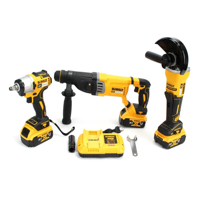 Набір 3в1 АКБ DeWalt 36V (Перфоратор DCH263 + Болгарка DCG413 + Гайковерт DCF922) Набір 3в1 Деволт