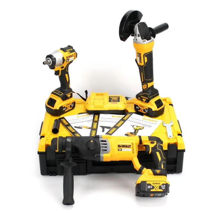 Набір 3в1 АКБ DeWalt 36V (Перфоратор DCH263 + Болгарка DCG413 + Гайковерт DCF922) Набір 3в1 Деволт