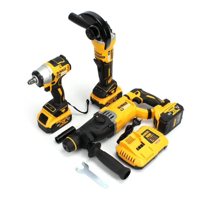 Набір 3в1 АКБ DeWalt 36V (Перфоратор DCH263 + Болгарка DCG413 + Гайковерт DCF922) Набір 3в1 Деволт