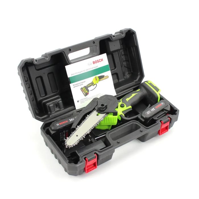 Акумуляторна міні-пила Bosch UniversalChain 18 (24V, 5Аh, шина 15 см) АКБ веткоріз Бош