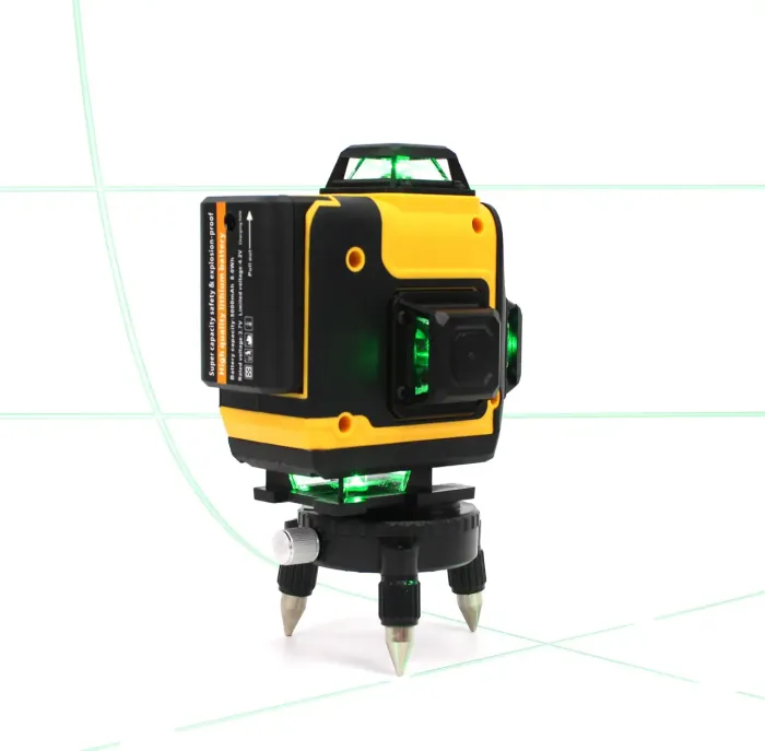 Акумуляторний лазерний нівелір DeWalt DCLE34031N 3D-4D рівень (3.7V, 5AH). АКБ рівень зі штативом Деволт
