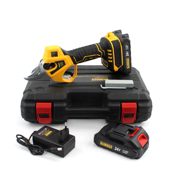 Акумуляторний секатор DeWalt DCMPP540P1 Digital (24V, 5Ah) – з індикатором заряду, безщітковим двигуном і кейсом