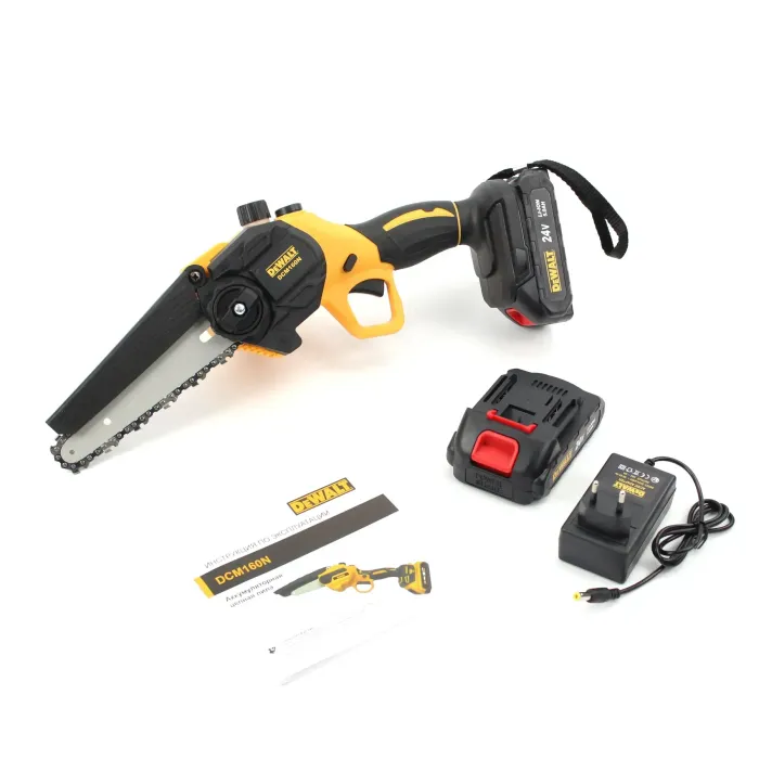 Акумуляторна міні-пила DeWalt DCM160N (24V, 5Ah, шина 15 см) — з напівавтоматичним мастилом ланцюга