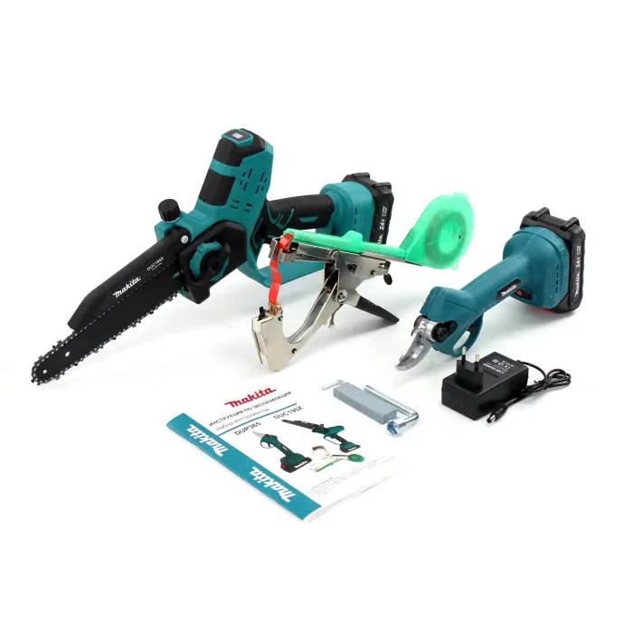 Акумуляторний набір 3в1 Makita 24V (Пила DUC190Z + Секатор DUP365 + Степлер садовий). АКБ набір Макіта