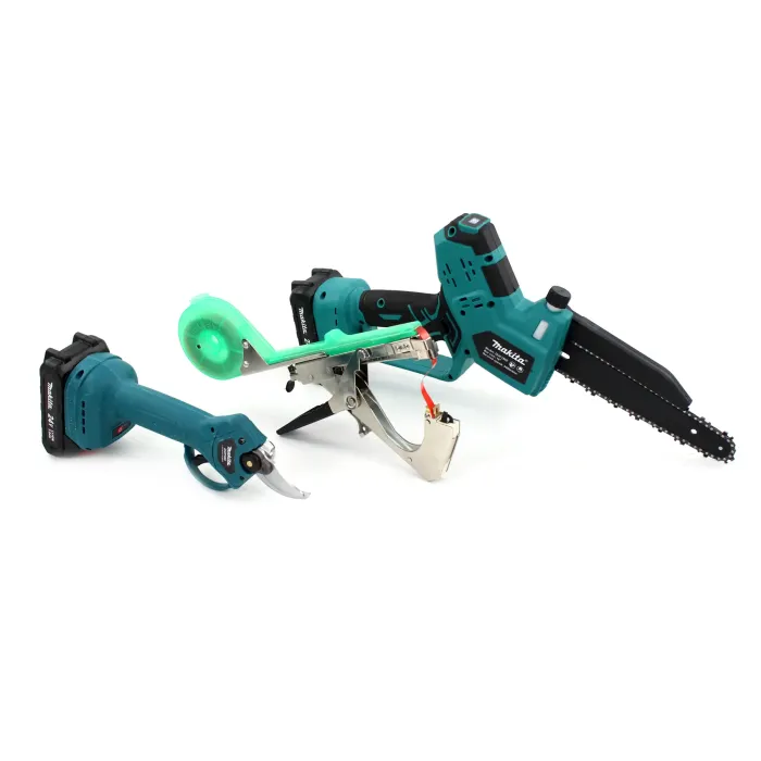 Акумуляторний набір 3в1 Makita 24V (Пила DUC190Z + Секатор DUP365 + Степлер садовий). АКБ набір Макіта