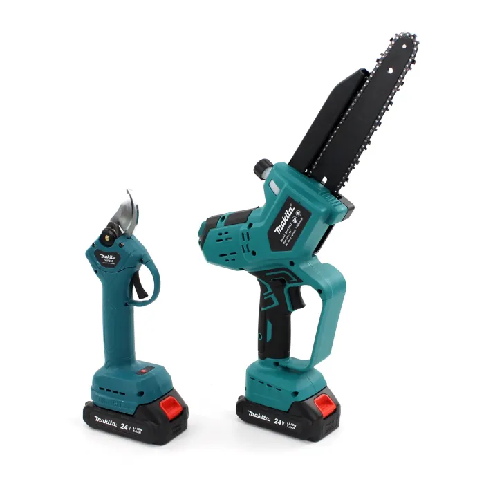 Акумуляторний набір 3в1 Makita 24V (Пила DUC190Z + Секатор DUP365 + Степлер садовий). АКБ набір Макіта